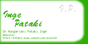 inge pataki business card